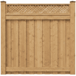 Board on Board Fence with Lattice Top