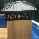 FENCE & DECK RITE Decorative Post Caps for True 4x4 Wood Post, Heavy-Duty Black Fiberglass Reinforced Polypropylene Weather-Resistant UV-Protected
