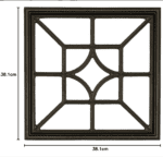 (Gate Upgrade) Nuvo Iron 15 Inch Square Decorative Insert for Wooden Gate 1