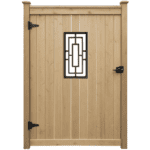 (Gate Upgrade) Nuvo Iron Decorative 17 Rectangular Insert for Wooden Gate