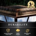 (Lighting Upgrade) 6x6 Prestige Copper Solar Post Cap 6