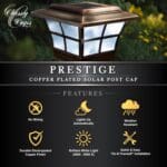 (Lighting Upgrade) 6x6 Prestige Copper Solar Post Cap 7