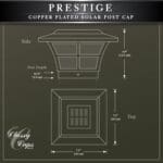 (Lighting Upgrade) 6x6 Prestige Copper Solar Post Cap 8