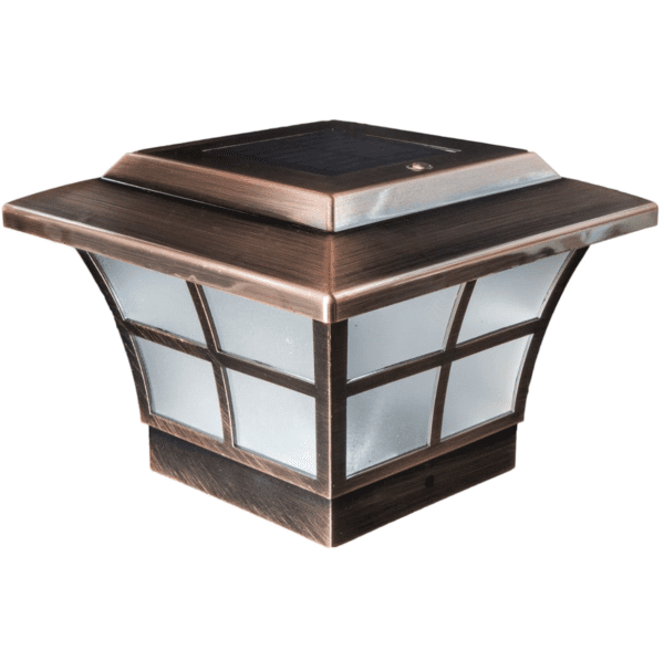 (Lighting Upgrade) 6x6 Prestige Copper Solar Post Cap 8