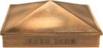 Nuvo Iron 3.5 x 3.5 (Nominal 4 x 4 ) Pyramid Ornamental Aluminium Post Cap Copper Plated 2
