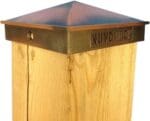 Nuvo Iron 3.5 x 3.5 (Nominal 4 x 4 ) Pyramid Ornamental Aluminium Post Cap Copper Plated 3