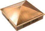 Nuvo Iron 3.5 x 3.5 (Nominal 4 x 4 ) Pyramid Ornamental Aluminium Post Cap Copper Plated 4