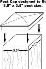 Nuvo Iron 3.5 x 3.5 (Nominal 4 x 4 ) Pyramid Ornamental Aluminium Post Cap Copper Plated 8