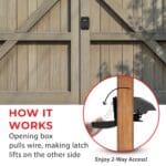 Yardlock Keyless Gate Lock XLB Kit, Black 3
