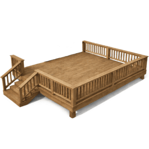 10 x 12 Platform Series Treated Wood Deck<div>🛠️ Installation Included </div>