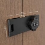 Keyless Combination Lock 3-Digit Combination Lock for Doors Twist Knob Hasp Latch Lock with Password Code Zinc Alloy Door Latch for Kitchen Drawers, Cabinets, Cupboard (Black) 2