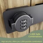 Keyless Combination Lock 3-Digit Combination Lock for Doors Twist Knob Hasp Latch Lock with Password Code Zinc Alloy Door Latch for Kitchen Drawers, Cabinets, Cupboard (Black) 4