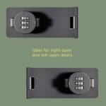 Keyless Combination Lock 3-Digit Combination Lock for Doors Twist Knob Hasp Latch Lock with Password Code Zinc Alloy Door Latch for Kitchen Drawers, Cabinets, Cupboard (Black) 6