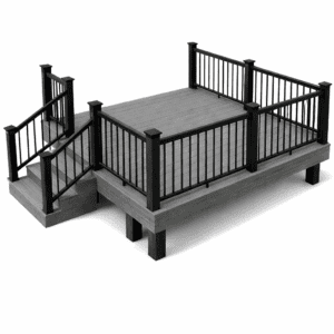 Maritime Grey & R1 Railing Platform Series First Storey Deck